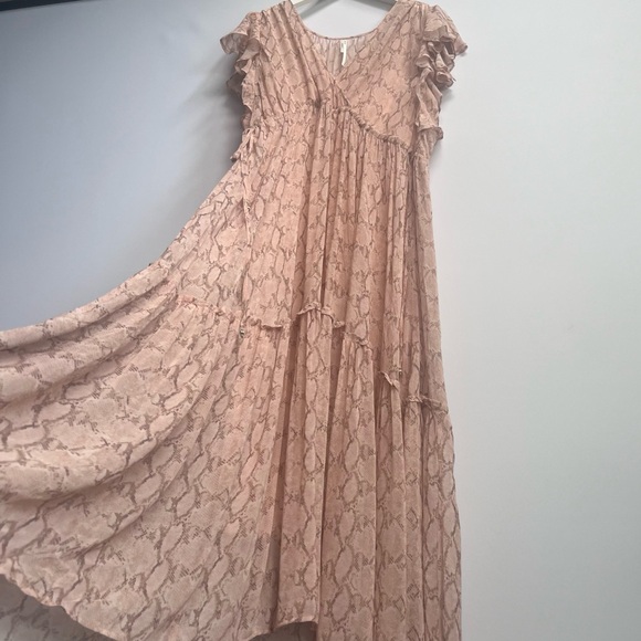 NWT Anthropologie V-Neck Flutter-Sleeve Dress size L - Picture 12 of 15